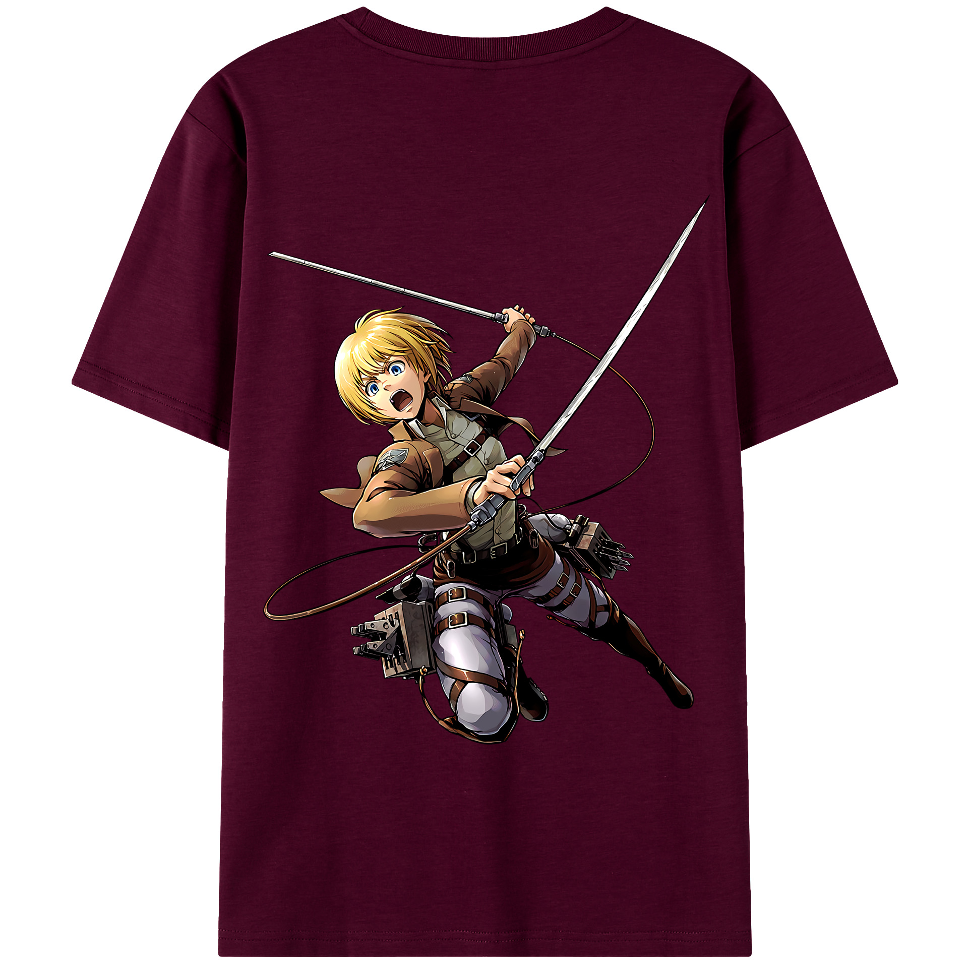 （画像用） 進撃の巨人 アルミン·アルレルト Attack on Titan Armin Arlert レディース半袖Tシャツ(バックプリント)